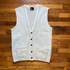Robert Bruce Button-Up Cardigan Sweater Vest